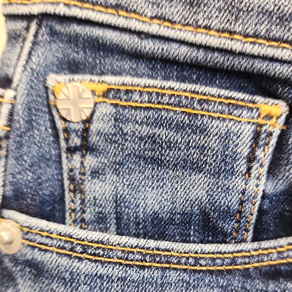 (0482) Hudson Jeans Blue Flare Wide Leg Denim - Picture 5 of 11